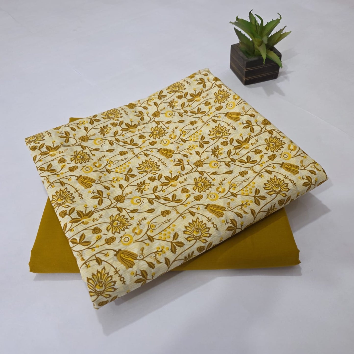 Pure Soft Cotton Handblock Printed 2PC Top-Bottom Suit Set