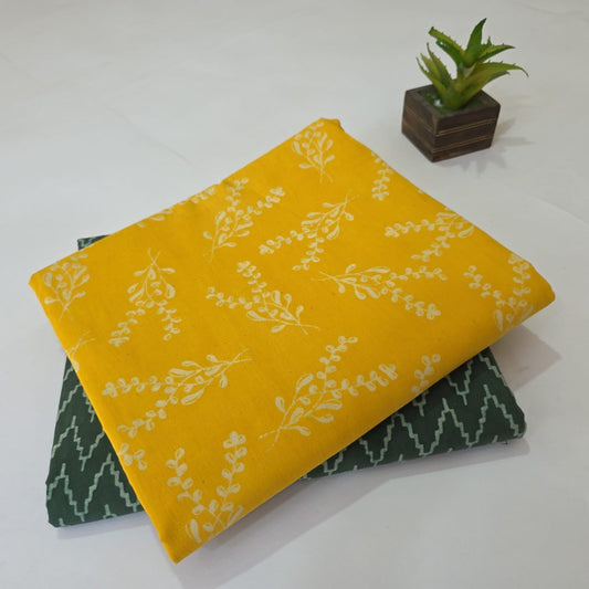 Pure Cotton Handblock Printed 2PC Top-Bottom Suit Set