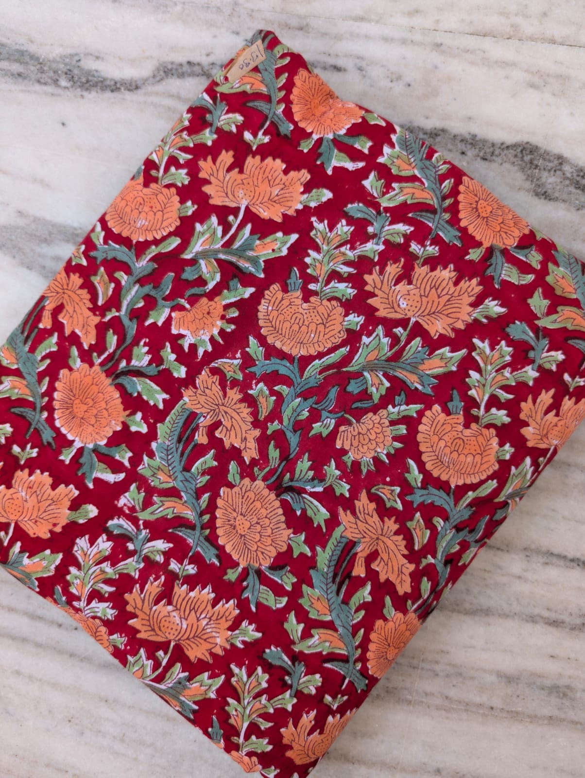 Pure Soft Cotton Handblock Printed Fabric