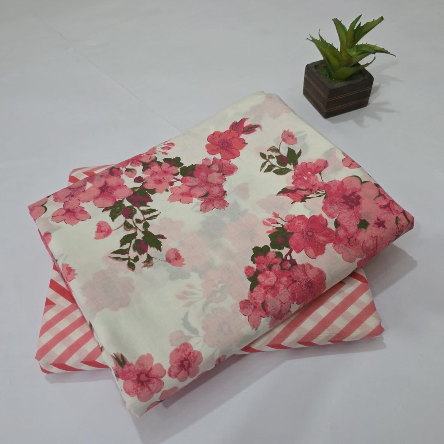 Pure Cotton Handblock Printed 2PC Top-Bottom Suit Set