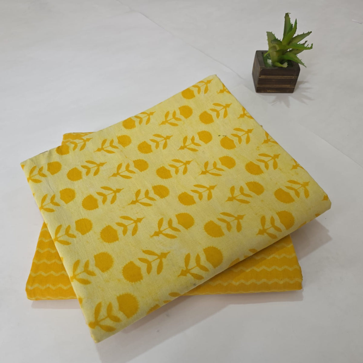 Pure Soft Cotton Handblock Printed 2PC Top-Bottom Suit Set