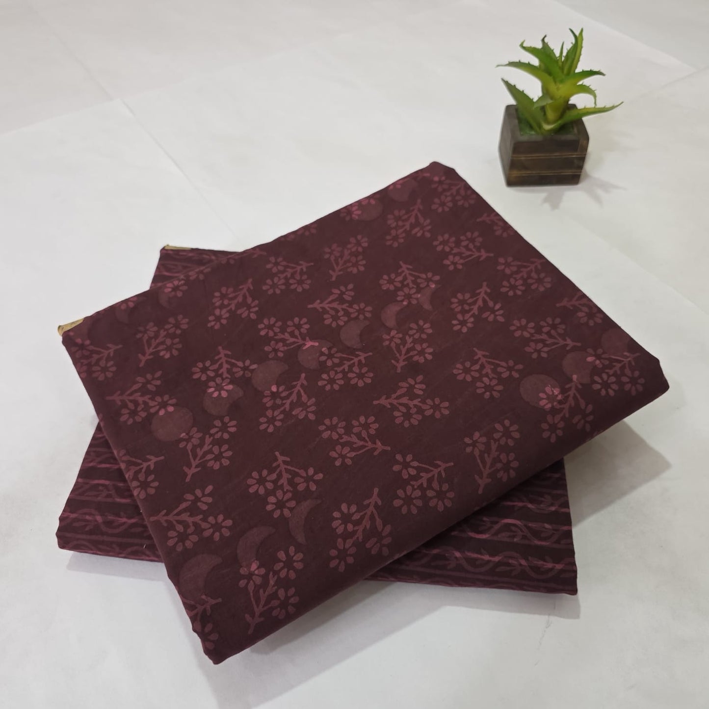 Pure Cotton Handblock Printed 2PC Top-Bottom Suit Set