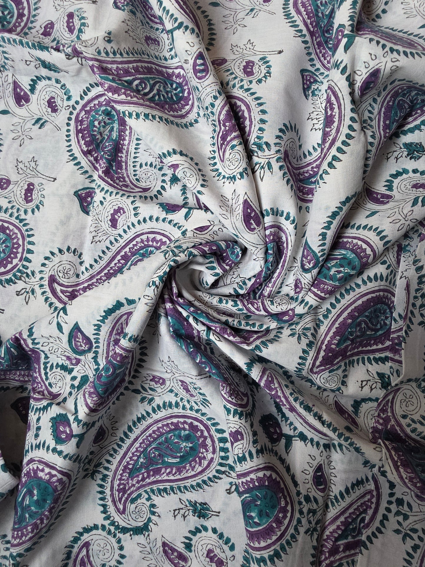Pure Soft Cotton Handblock Printed Fabric