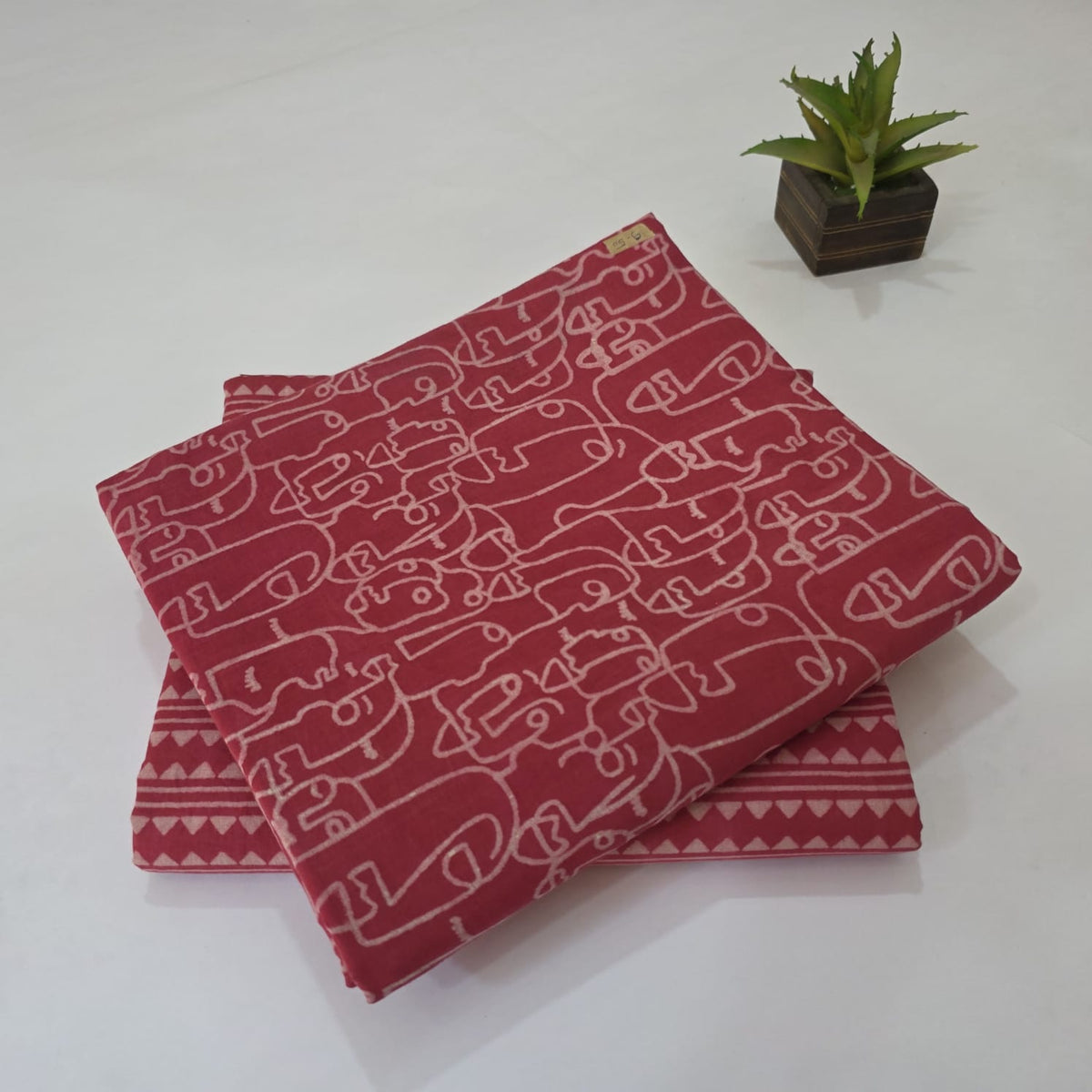 Pure Soft Cotton Handblock Printed 2PC Top-Bottom Suit Set