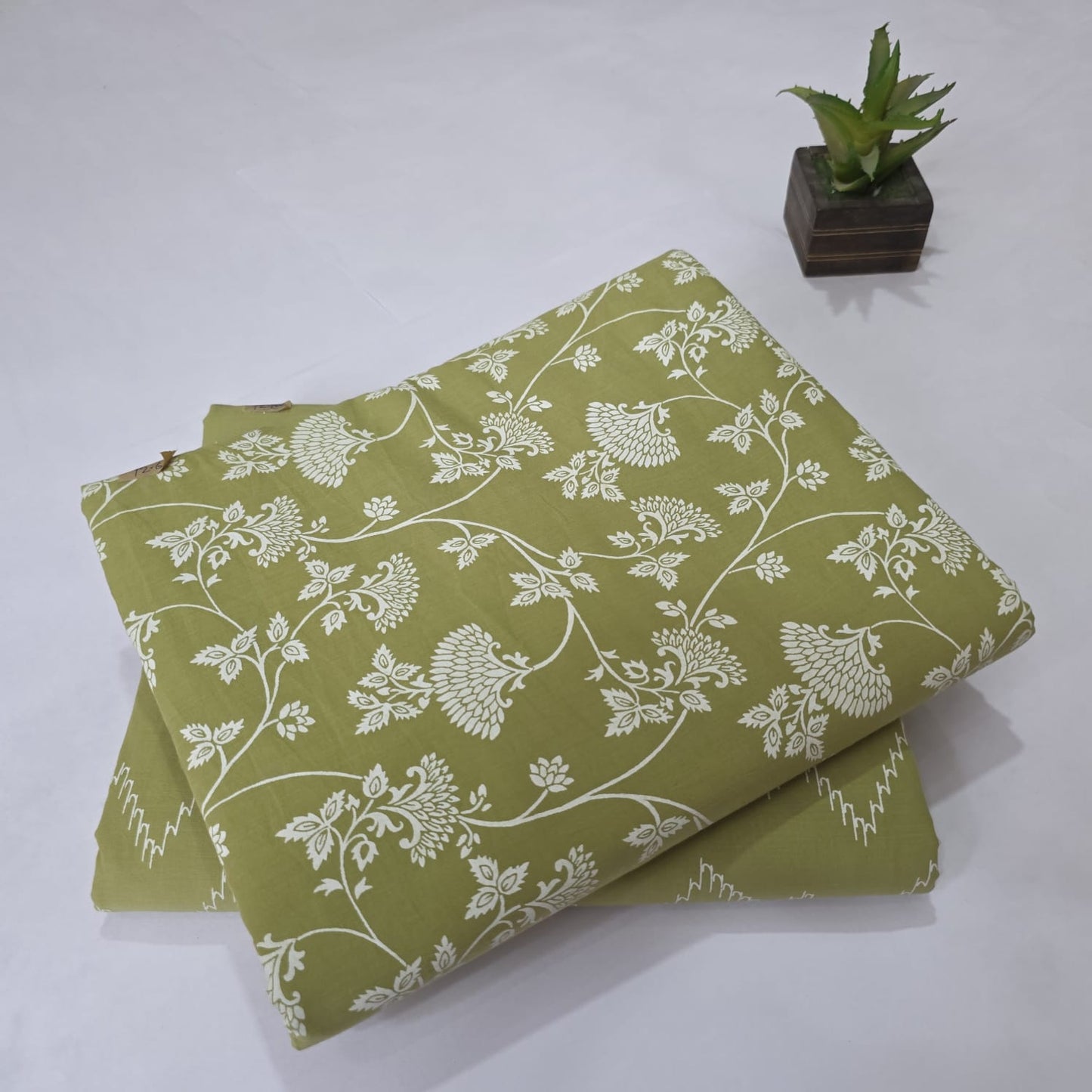 Pure Soft Cotton Handblock Printed 2PC Top-Bottom Suit Set