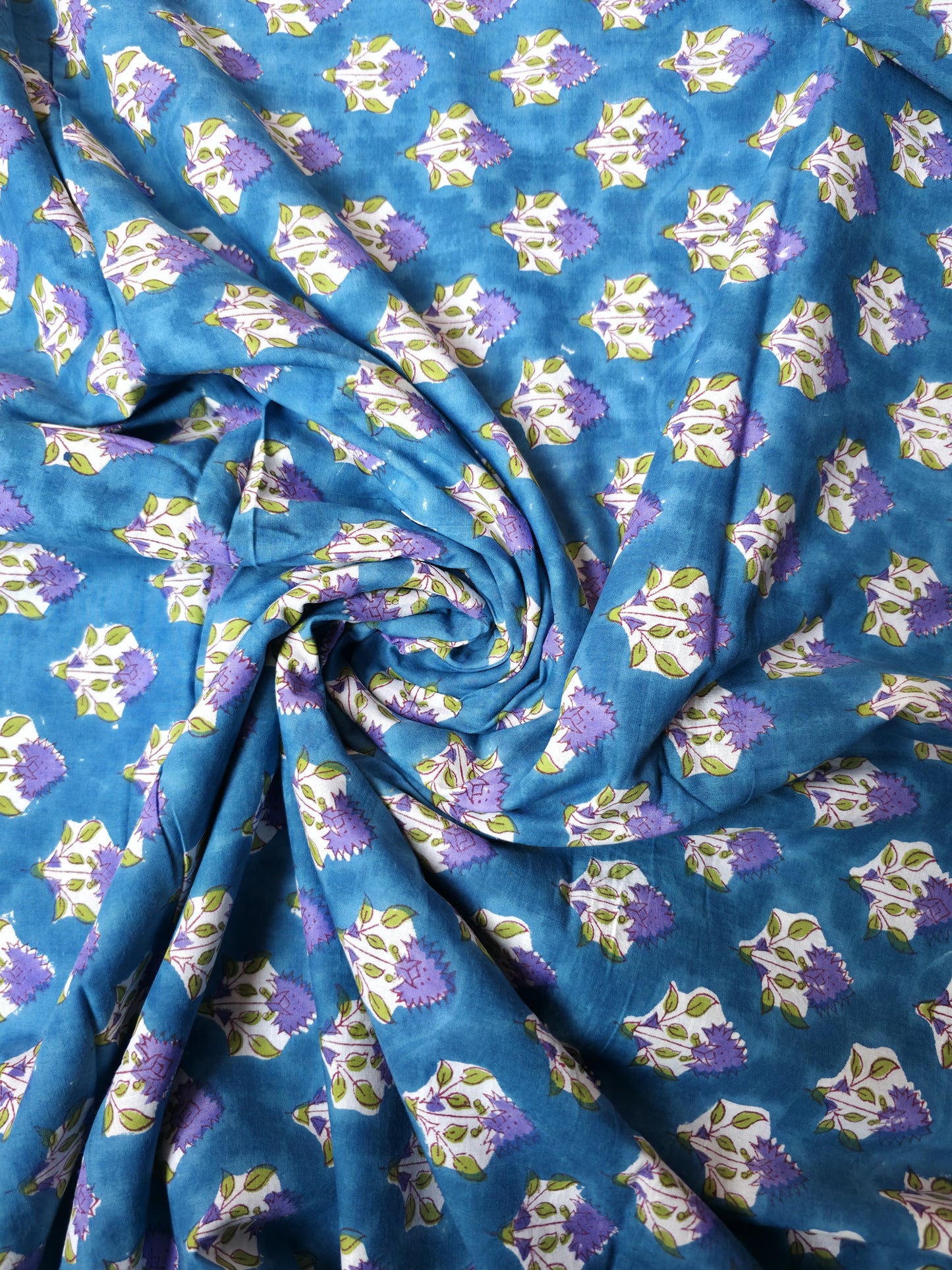Pure Soft Cotton Handblock Printed Fabric