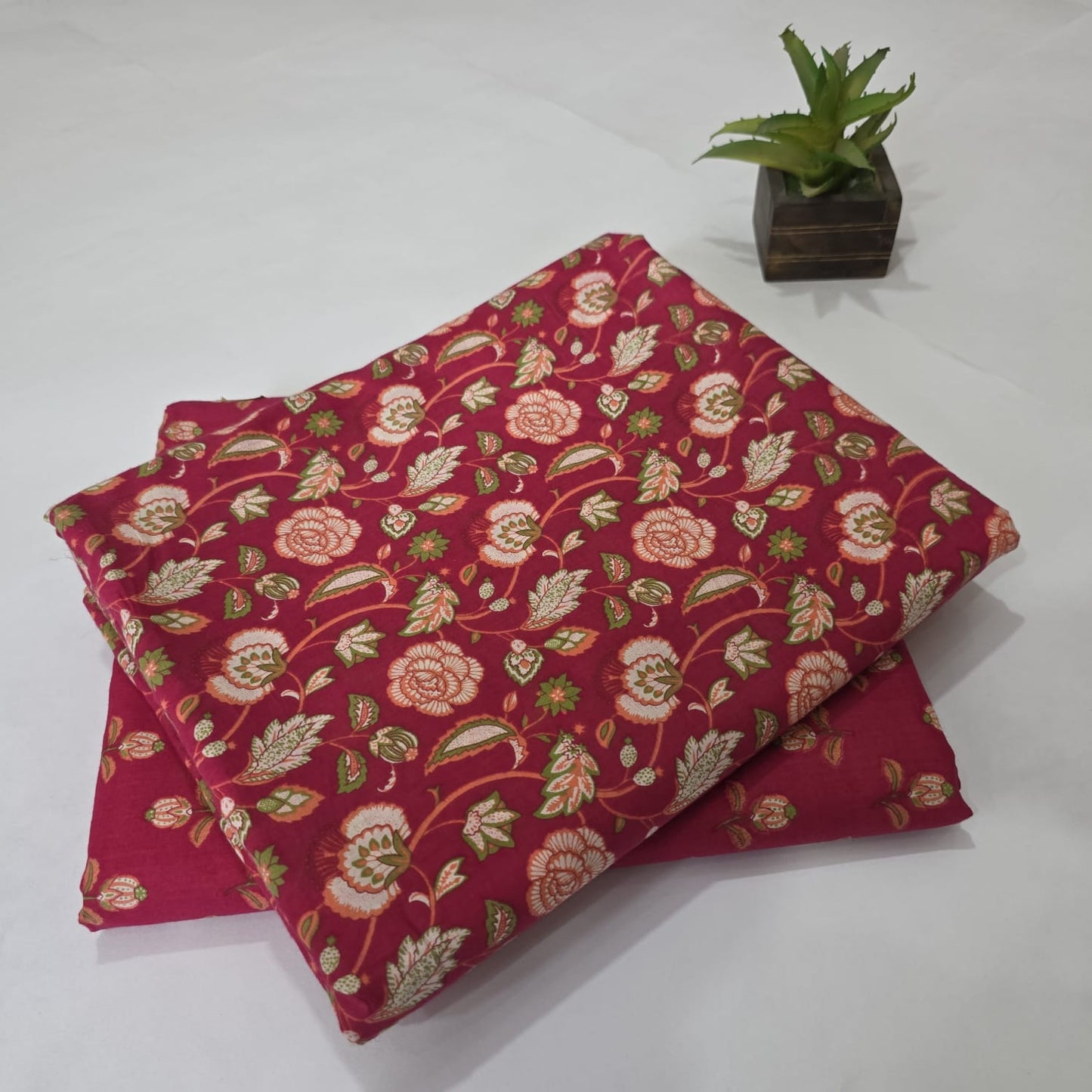 Pure Cotton Handblock Printed 2PC Top-Bottom Suit Set