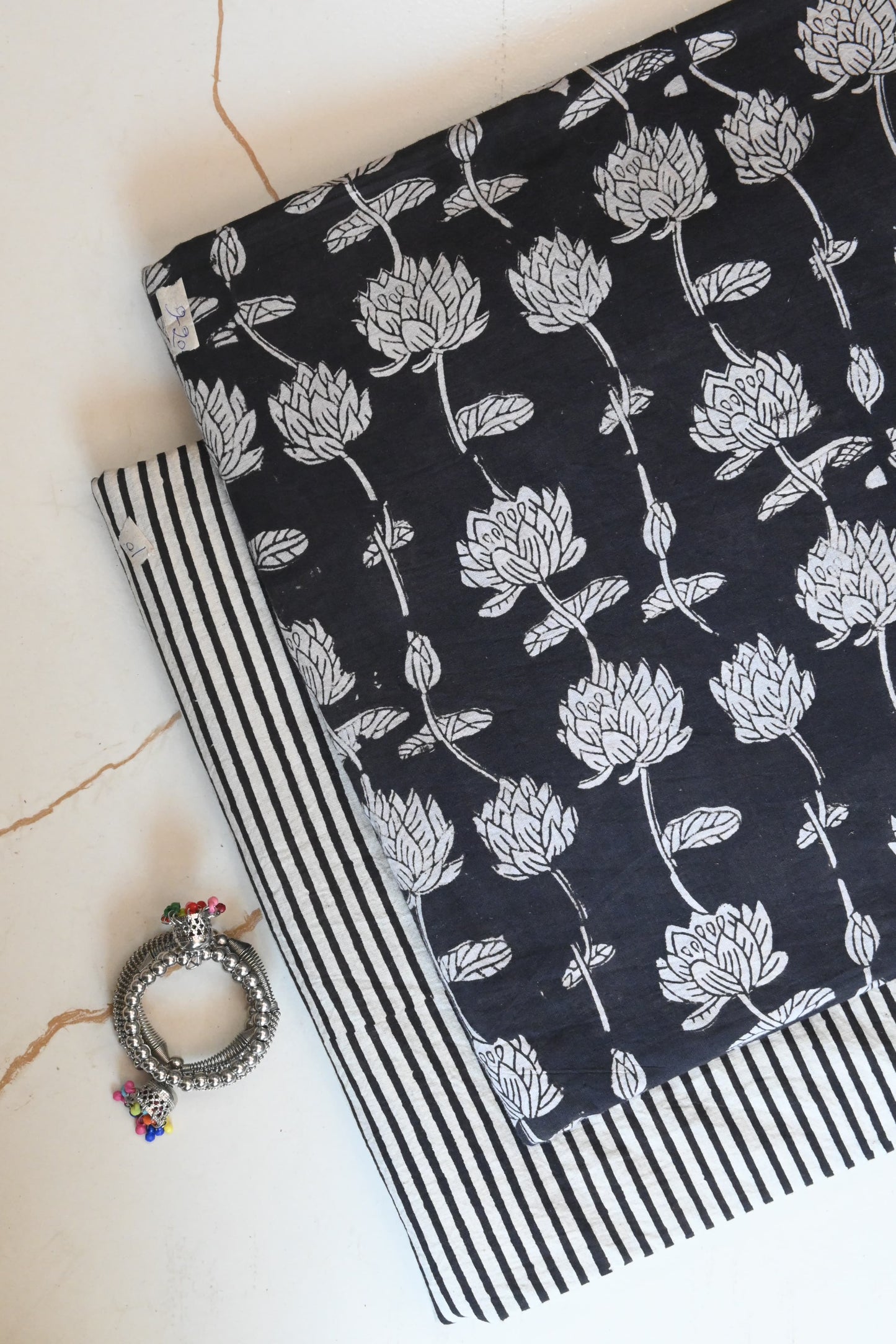 Pure Soft Cotton Handblock Printed 2PC Top-Bottom Suit Set (2.50 Meter Each)