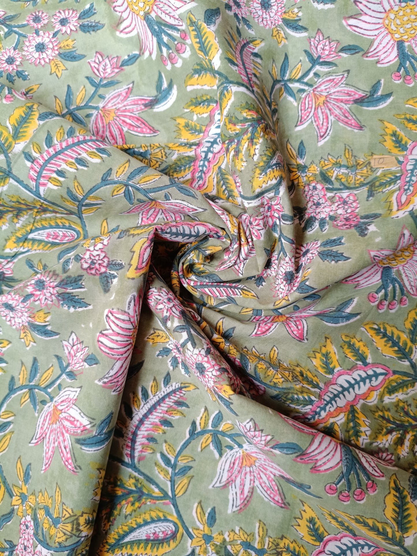 (2m Pre-cut) Pure Soft Cotton Hand Block Printed Fabric