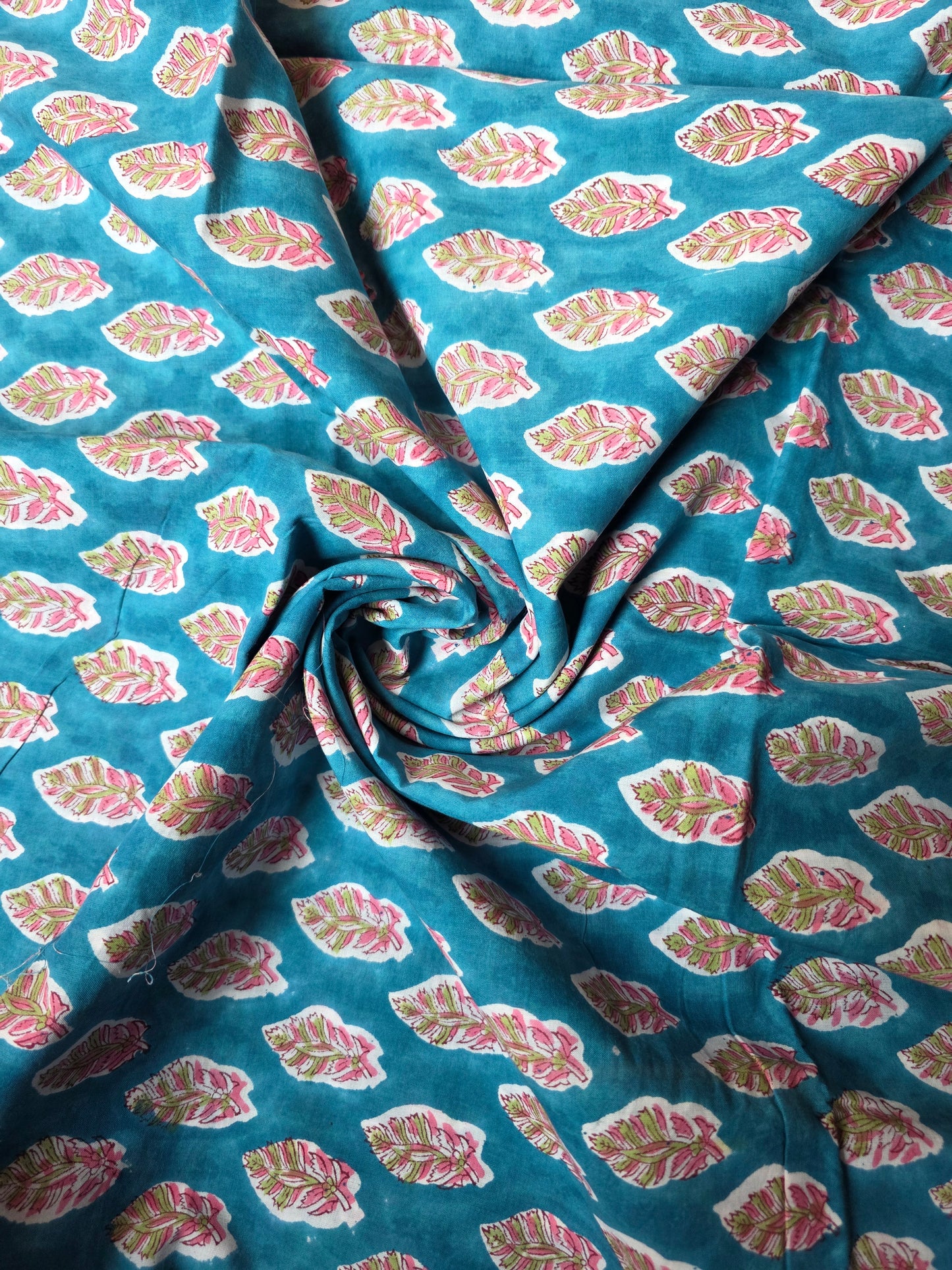 Pure Soft Cotton Handblock Printed Fabric