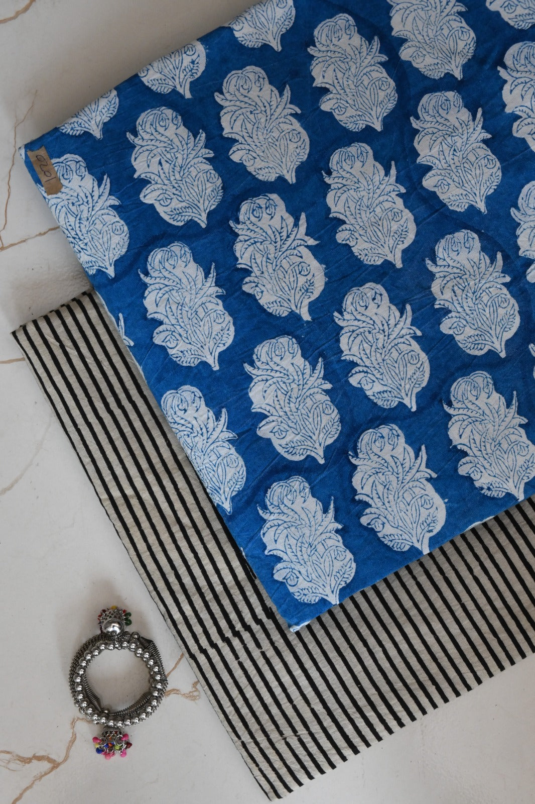 Pure Soft Cotton Handblock Printed 2PC Top-Bottom Suit Set (2.50 Meter Each)