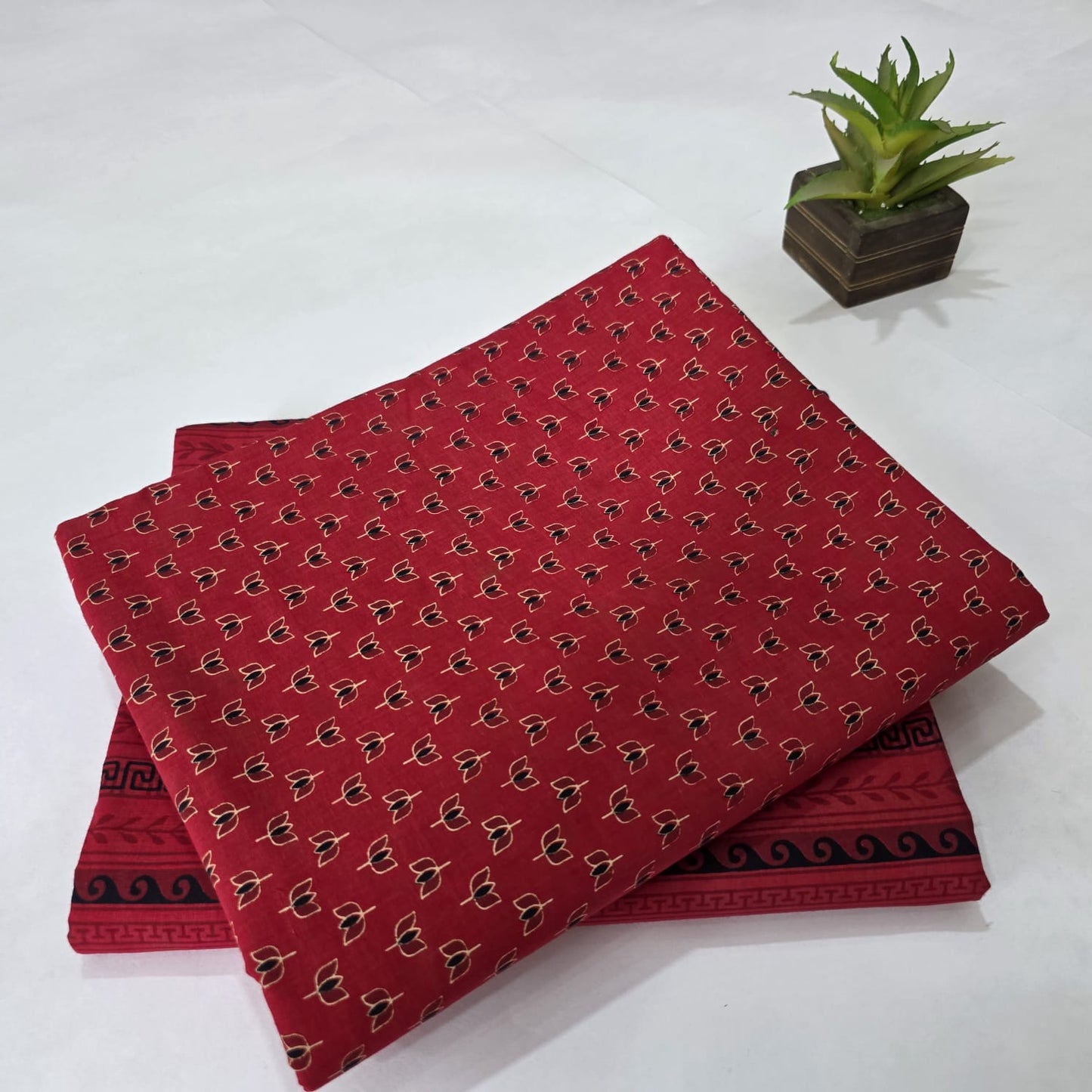 Pure Soft Cotton Handblock Printed 2PC Top-Bottom Suit Set