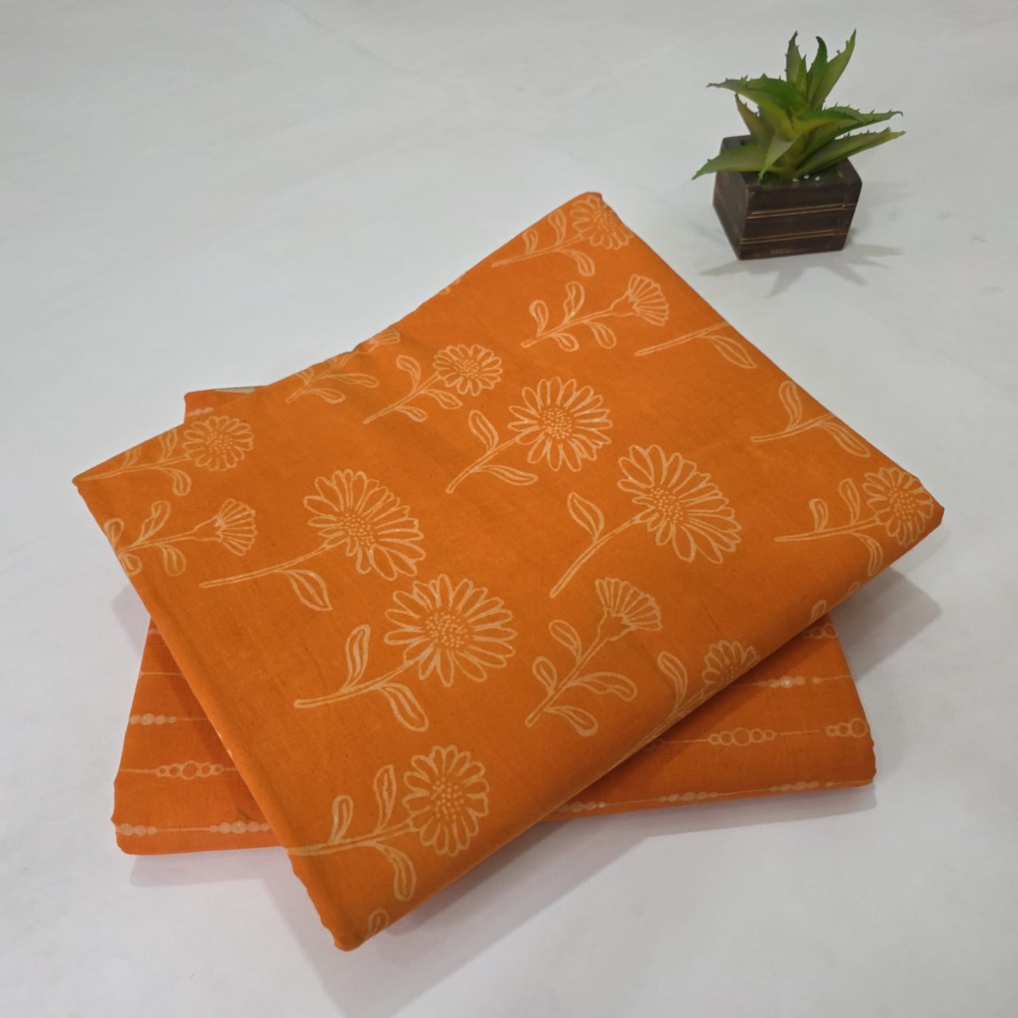 Pure Soft Cotton Handblock Printed 2PC Top-Bottom Suit Set