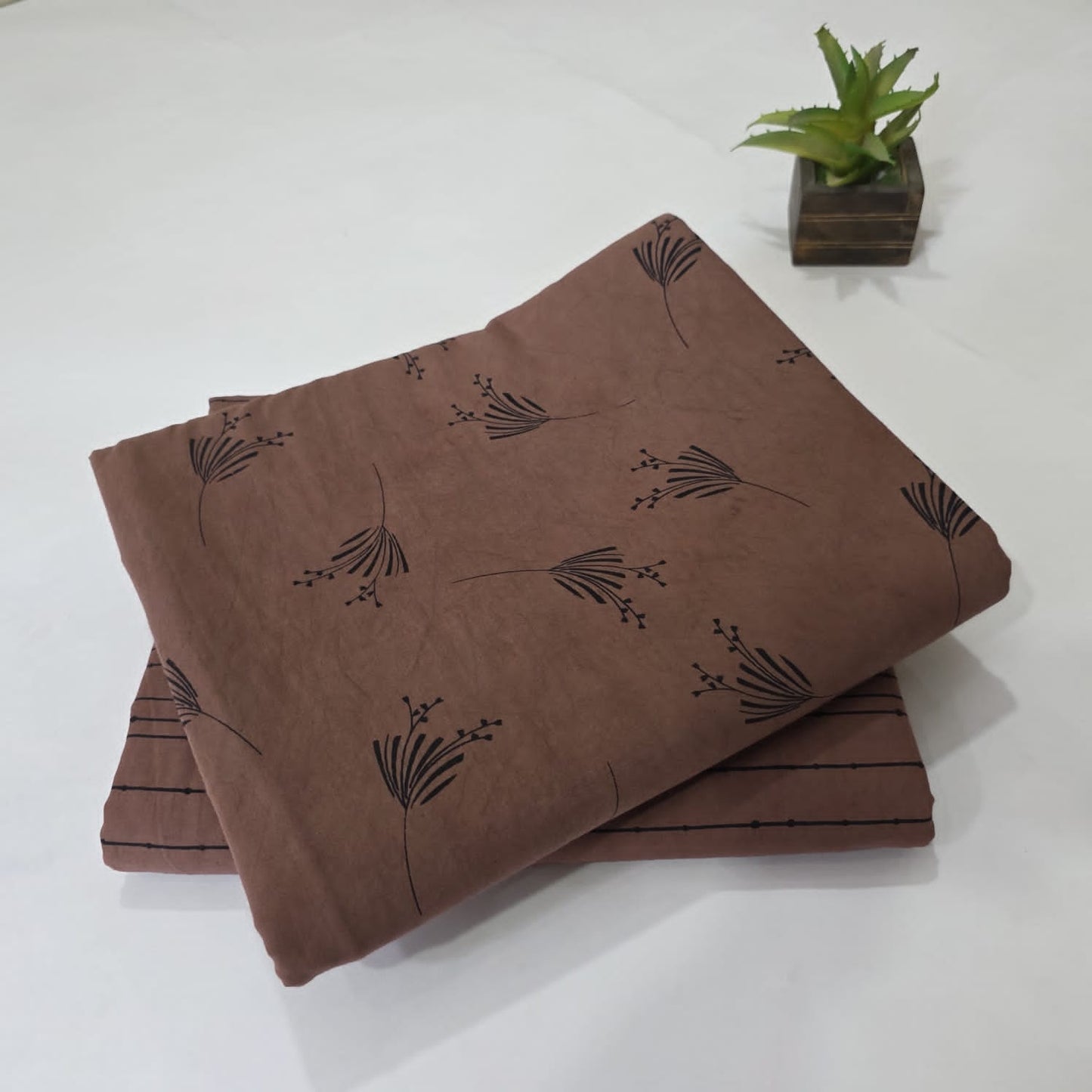 Pure Cotton Handblock Printed 2PC Top-Bottom Suit Set