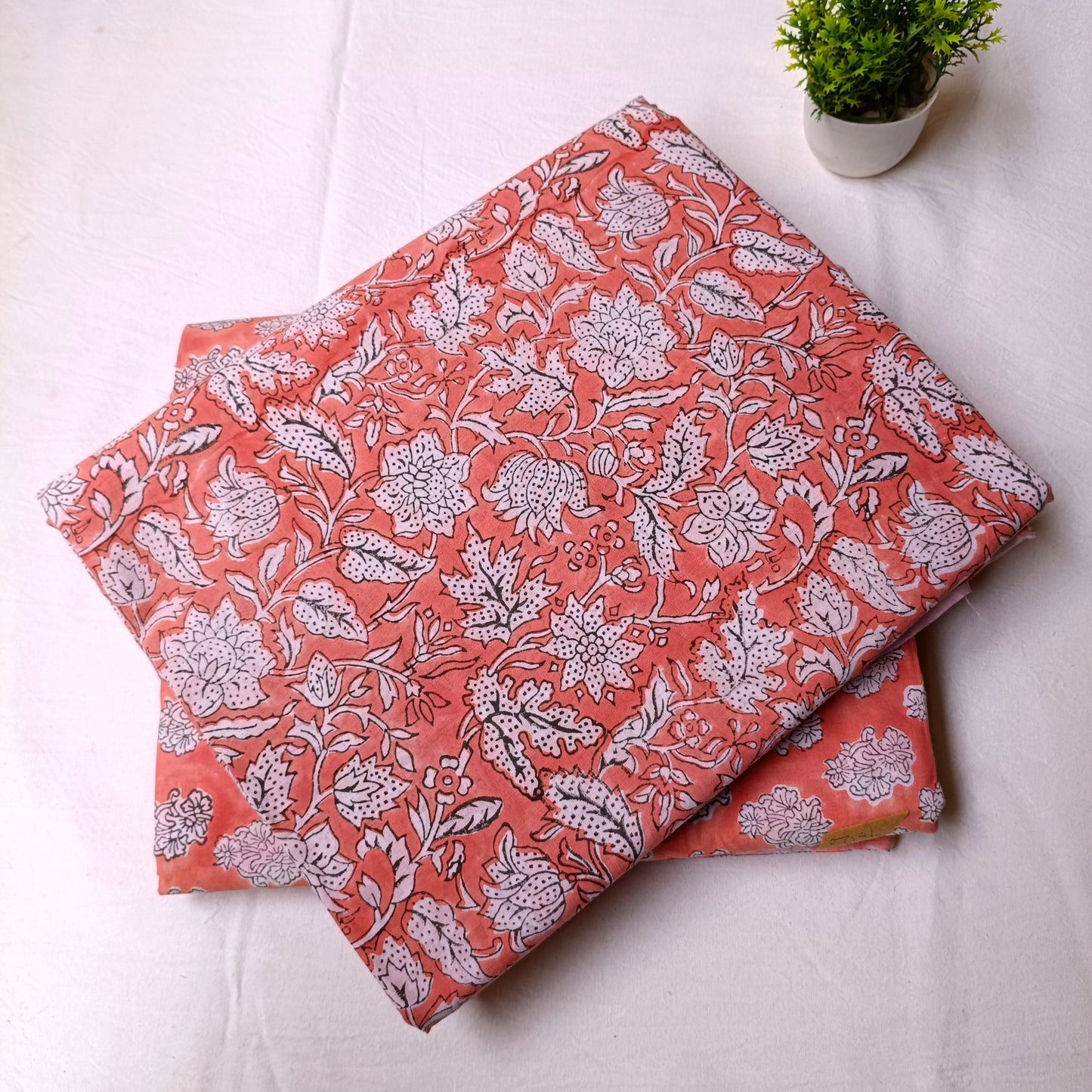 Pure Soft Cotton Handblock Printed 2PC Top-Bottom Suit Set