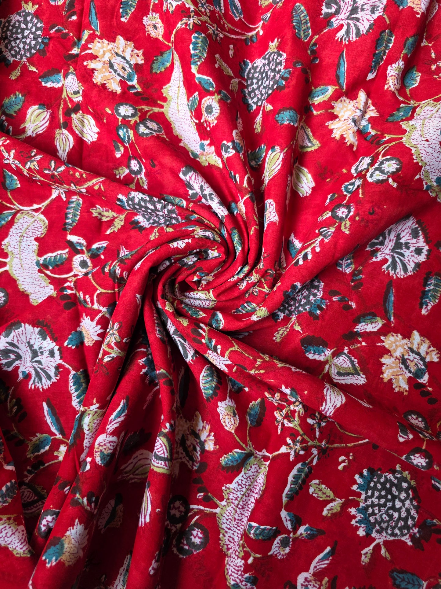 Pure Soft Cotton Handblock Printed Fabric