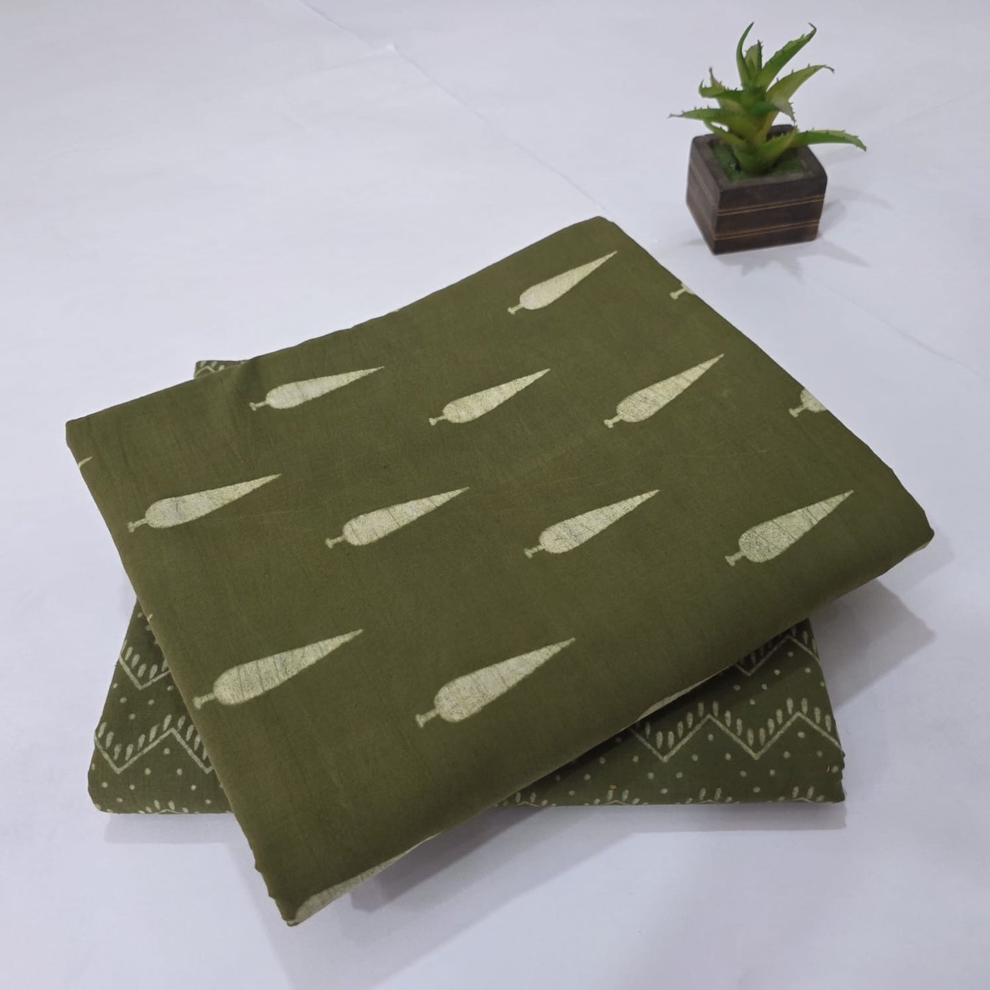 Pure Cotton Handblock Printed 2PC Top-Bottom Suit Set