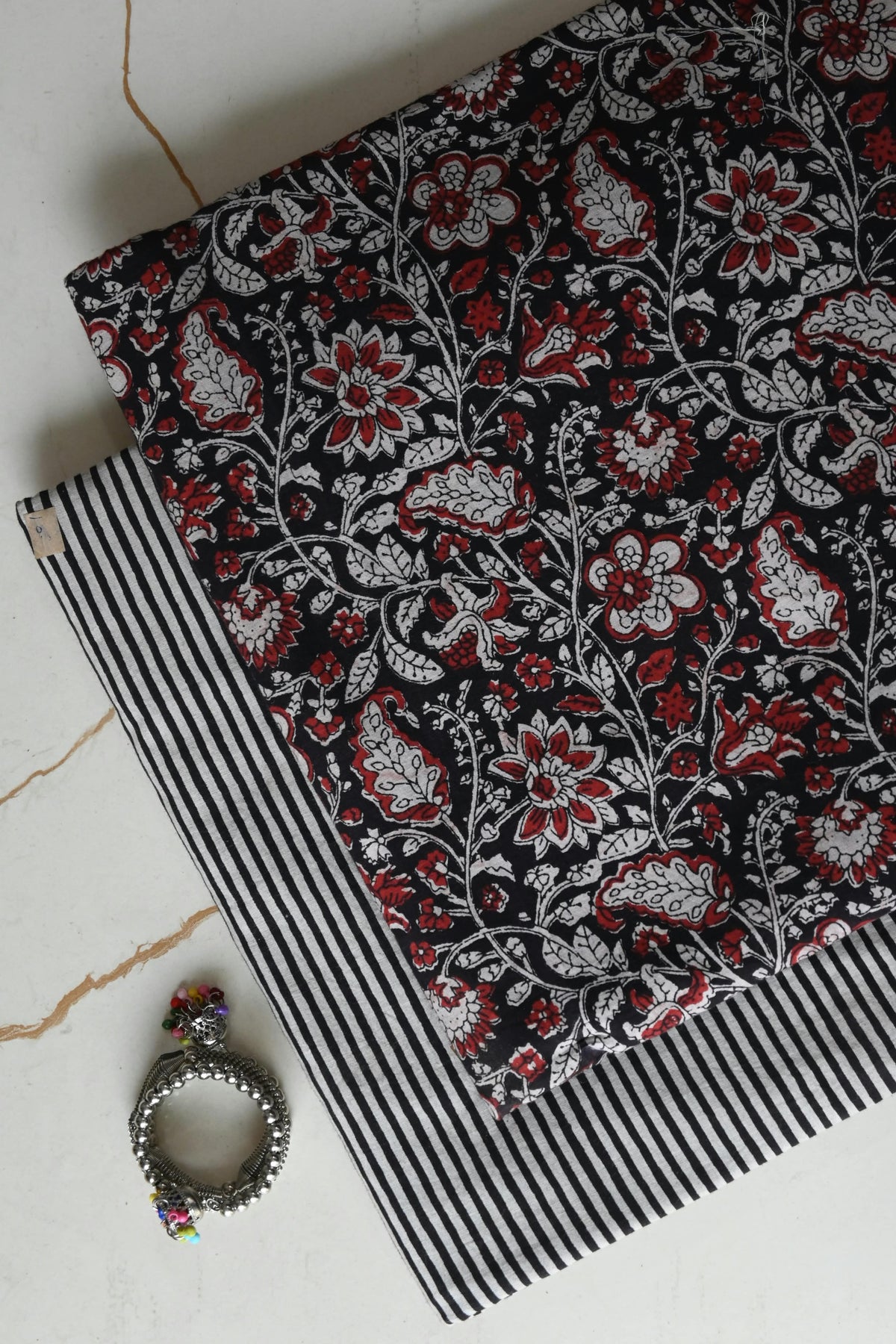 Pure Soft Cotton Handblock Printed 2PC Top-Bottom Suit Set (2.50 Meter Each)