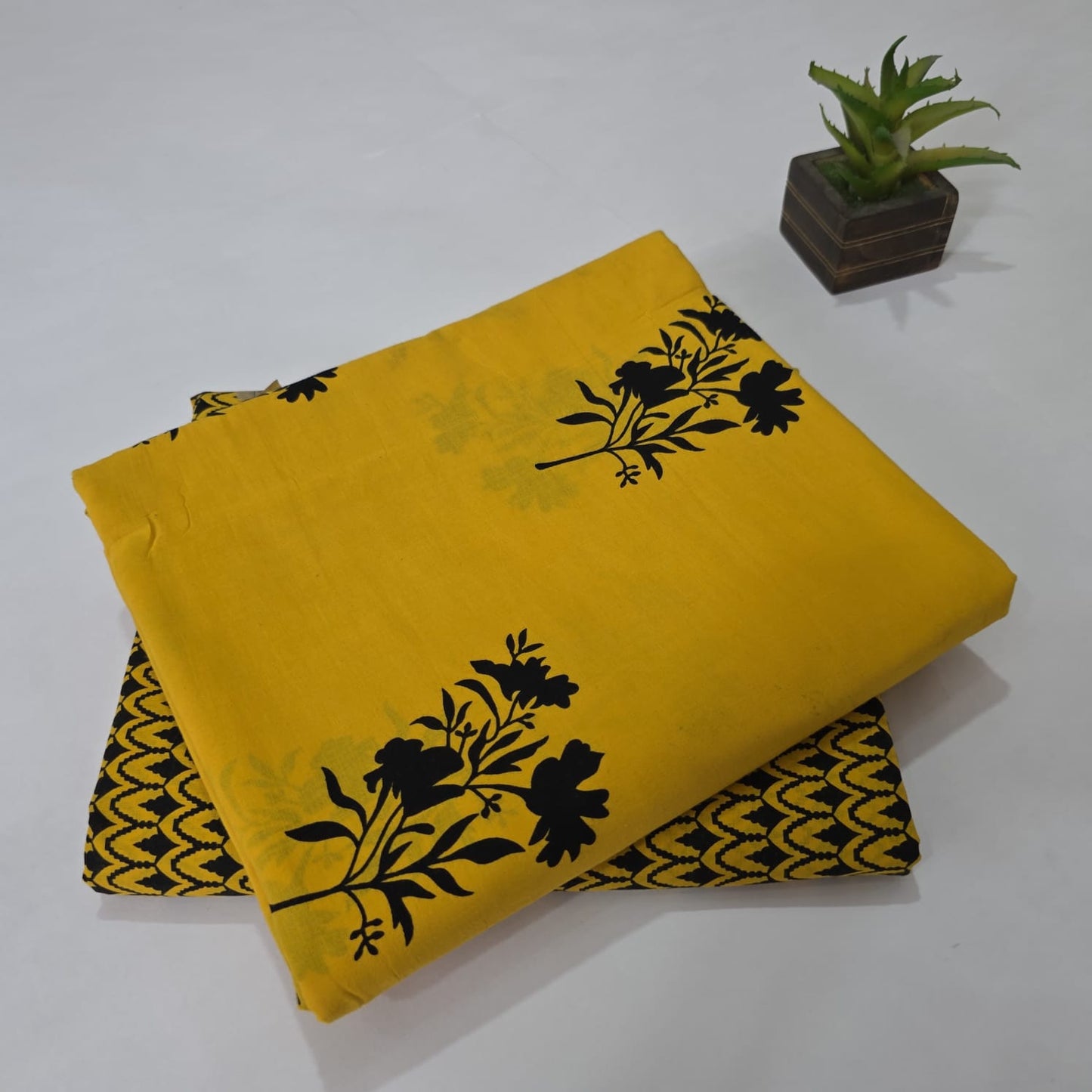 Pure Soft Cotton Handblock Printed 2PC Top-Bottom Suit Set