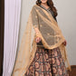Royal Noir Printed Peplum Kurta Sharara Set with Net Dupatta