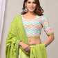 Pure Cotton Printed Lehenga Choli Set with Dupatta