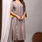 Premium Solid Muslin Fabric 2-Piece Kurta Pant Set