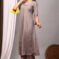 Premium Solid Muslin Fabric 2-Piece Kurta Pant Set