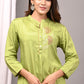 Premium Solid Muslin Fabric 2-Piece Kurta Pant Set