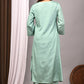 Premium Solid Muslin Fabric 2-Piece Kurta Pant Set