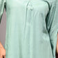 Premium Solid Muslin Fabric 2-Piece Kurta Pant Set
