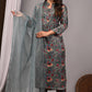 Premium Handblock Printed Modal Silk Suit Set with Dupatta
