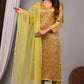 Premium Handblock Printed Modal Silk Suit Set with Dupatta