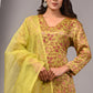 Premium Handblock Printed Modal Silk Suit Set with Dupatta