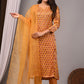 Premium Handblock Printed Modal Silk Suit Set with Dupatta