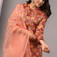 Premium Handblock Printed Modal Silk Suit Set with Dupatta