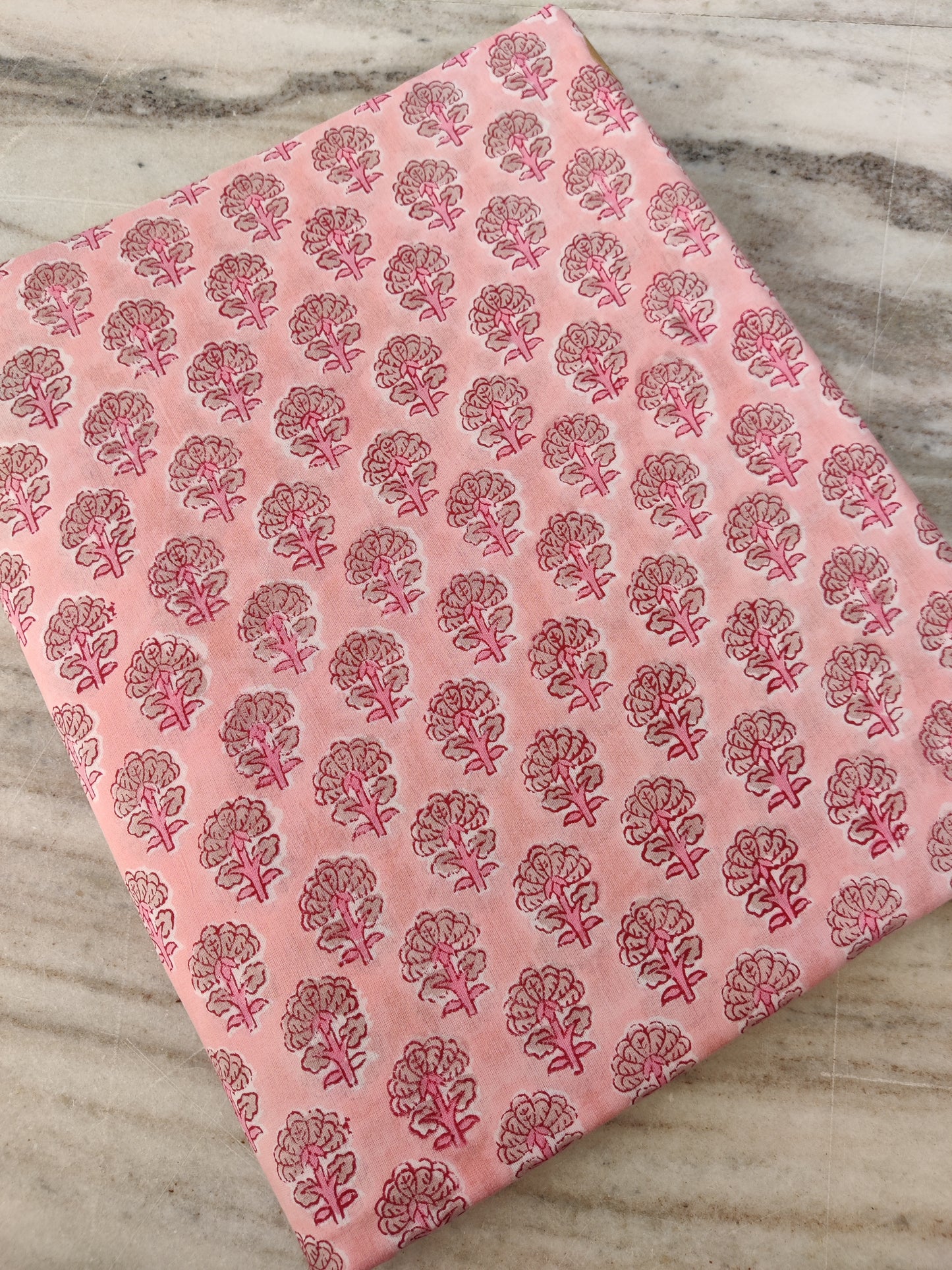 Pure Soft Cotton Handblock Printed Fabric