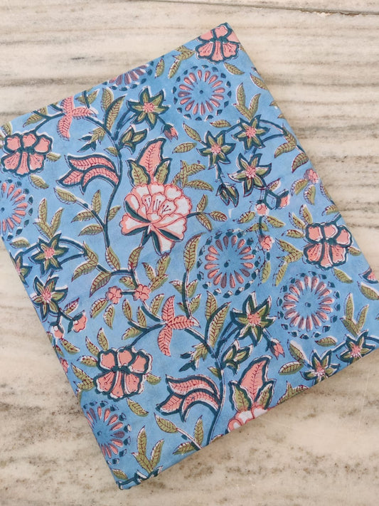 (1m) Pure Soft Cotton Hand Block Printed Pre-cut Fabric