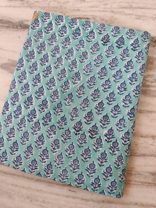 (Pre-cut 0.80m) Pure Soft Cotton Hand Block Printed Fabric