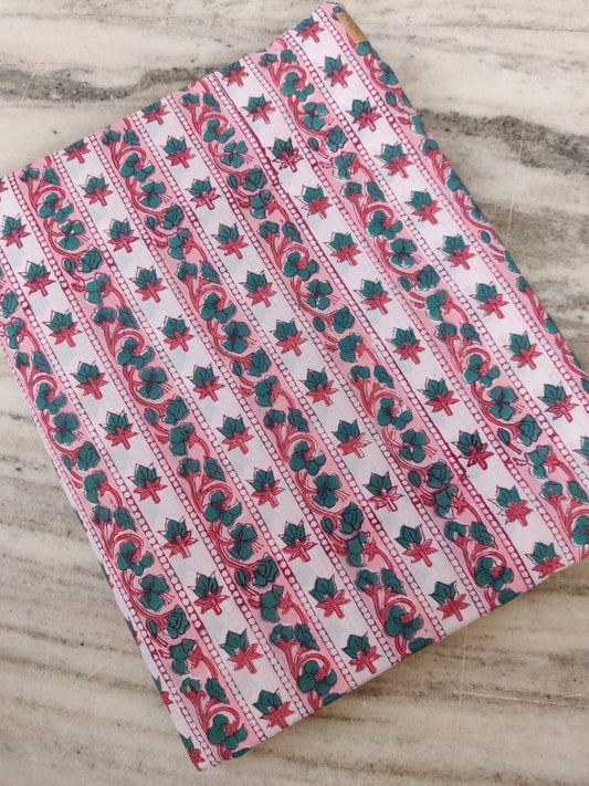 Pure Soft Cotton Handblock Printed Fabric