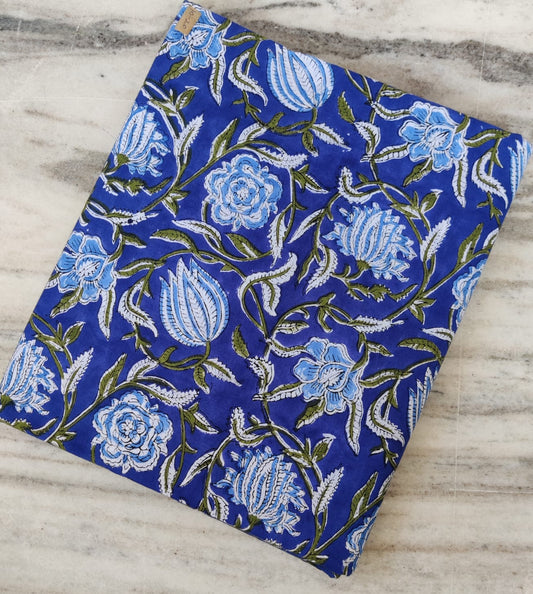 Pure Soft Cotton Handblock Printed Fabric