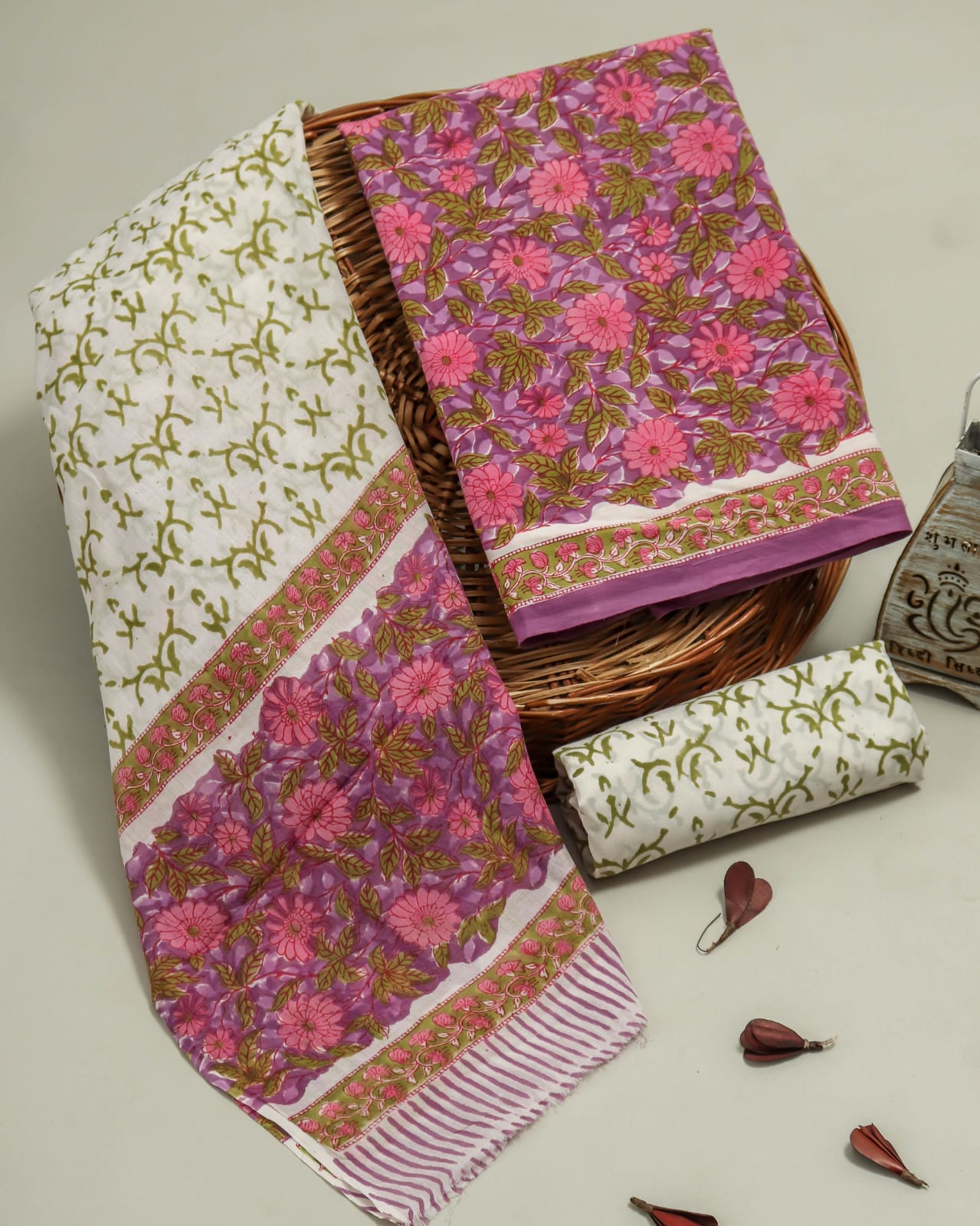 Pure Soft Cotton Hand Block Printed Cotton Suit Set