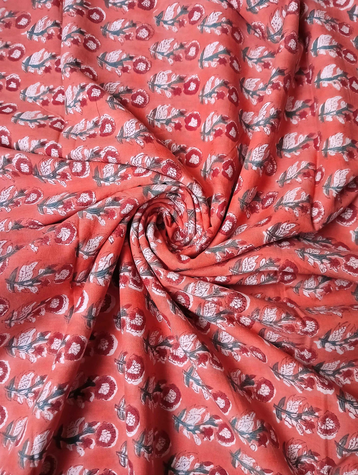 Pure Soft Cotton Handblock Printed Fabric