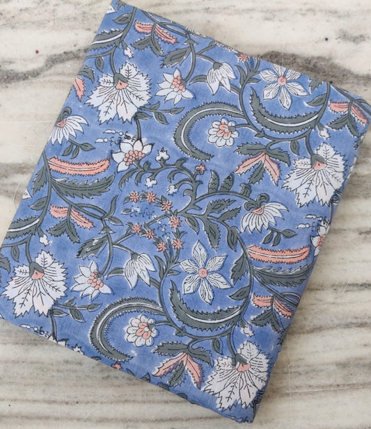 Pure Soft Cotton Handblock Printed Fabric