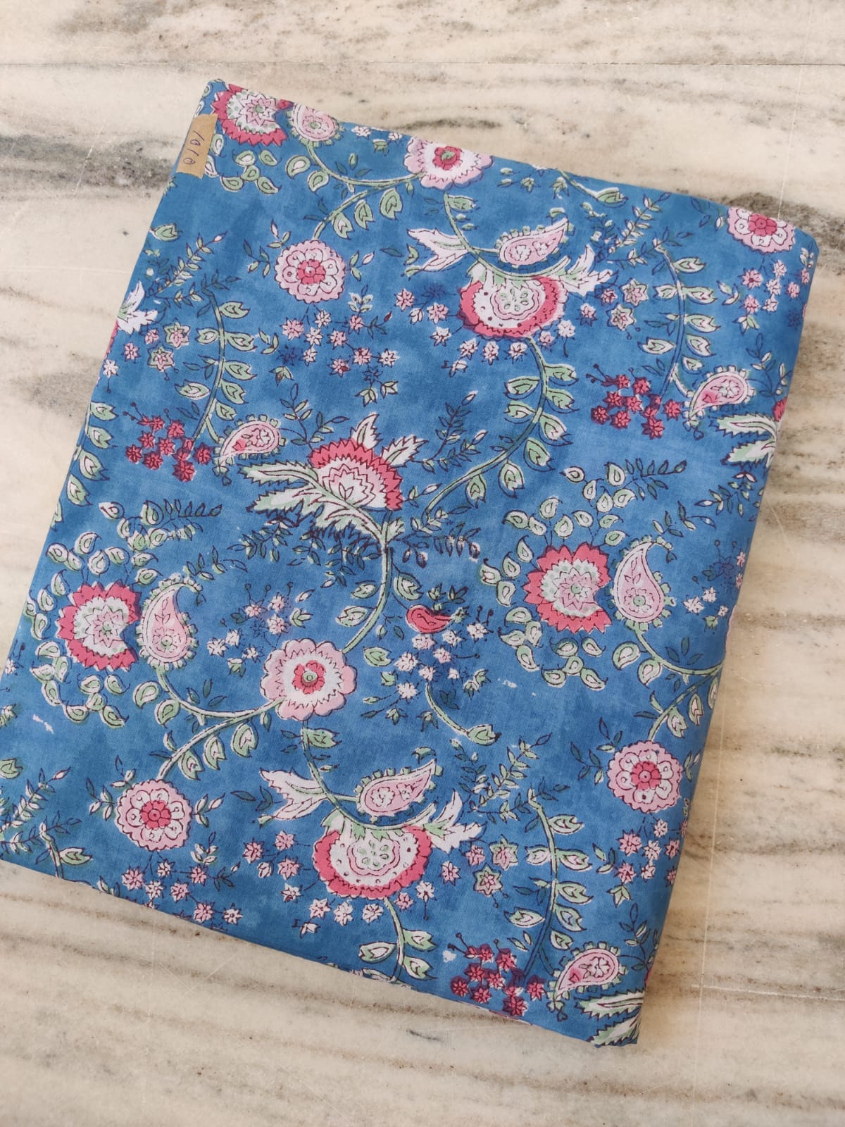 Pure Soft Cotton Handblock Printed Fabric