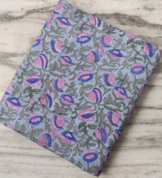 Pure Soft Cotton Handblock Printed Fabric