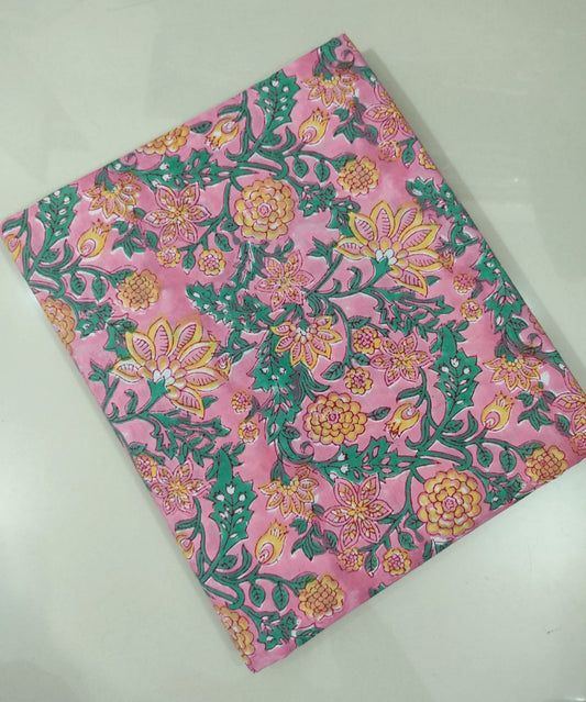 Pure Soft Cotton Handblock Printed Fabric