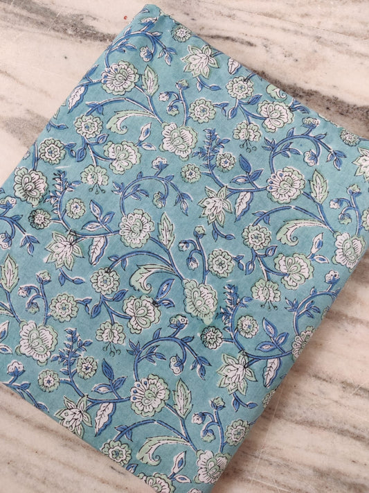 Pure Soft Cotton Handblock Printed Fabric