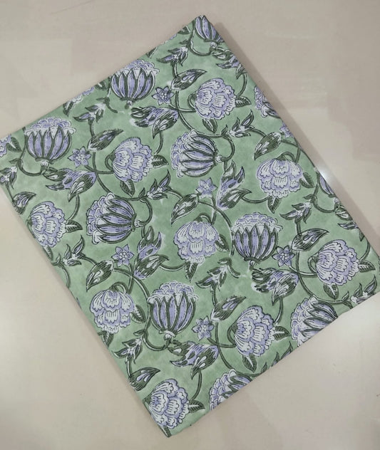 Pure Soft Cotton Handblock Printed Fabric