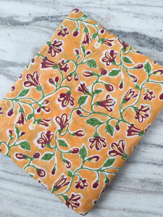 Pure Soft Cotton Handblock Printed Fabric