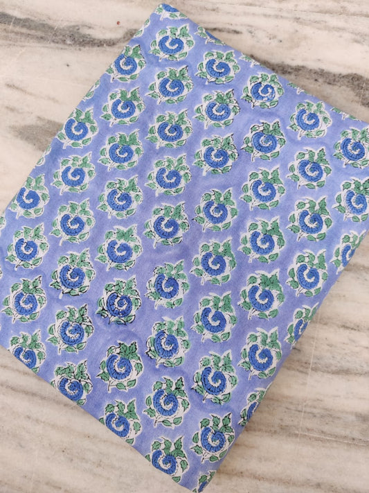 Pure Soft Cotton Handblock Printed Fabric